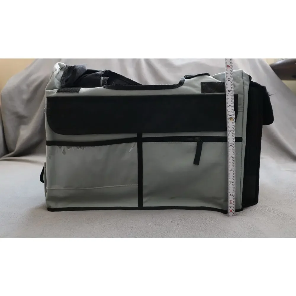 CUTTING EDGE Craft Organizer Bag Rolling Cart Grey Black Pockets